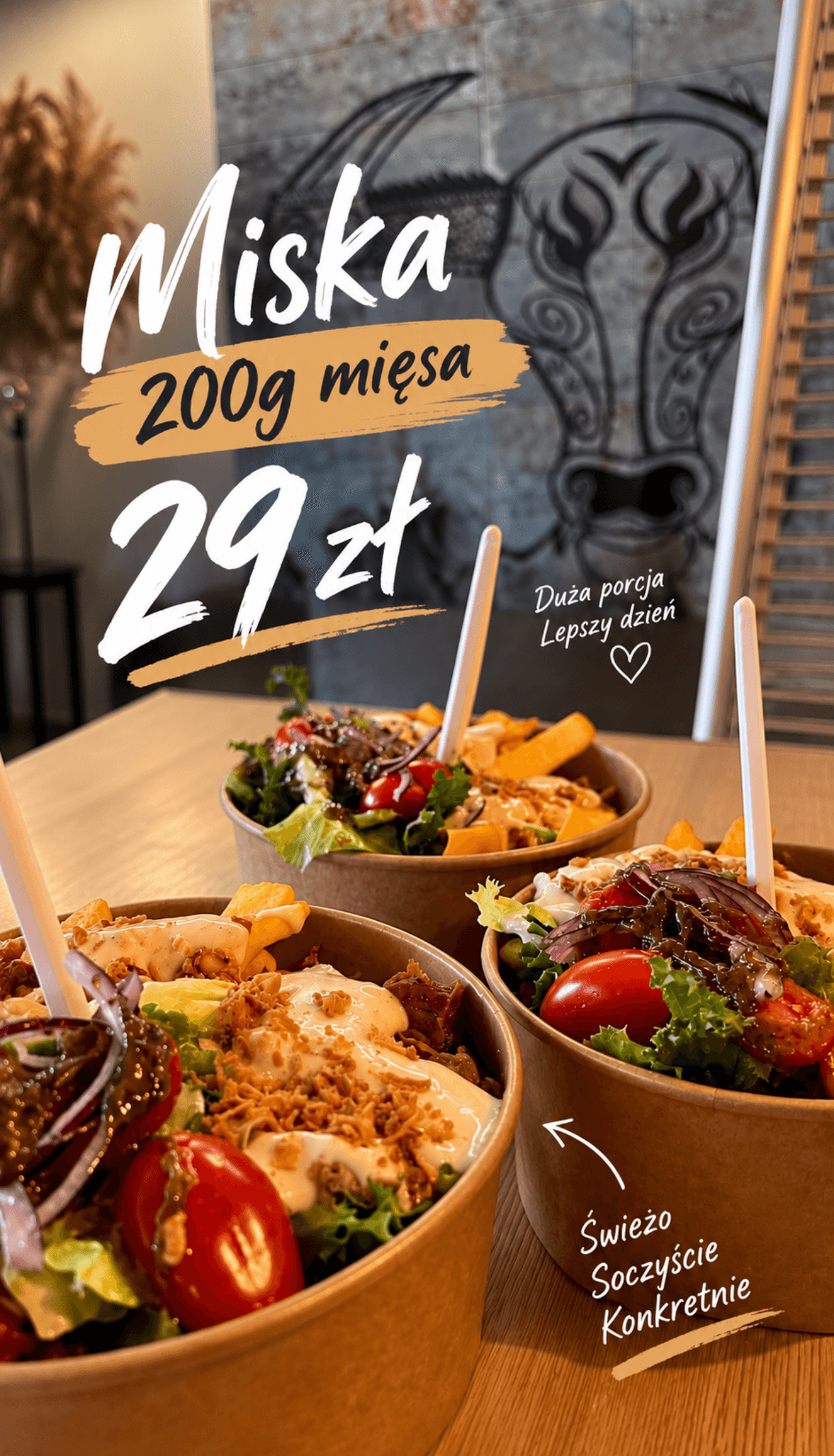 Miska z 200 g mięsa — 29 zł